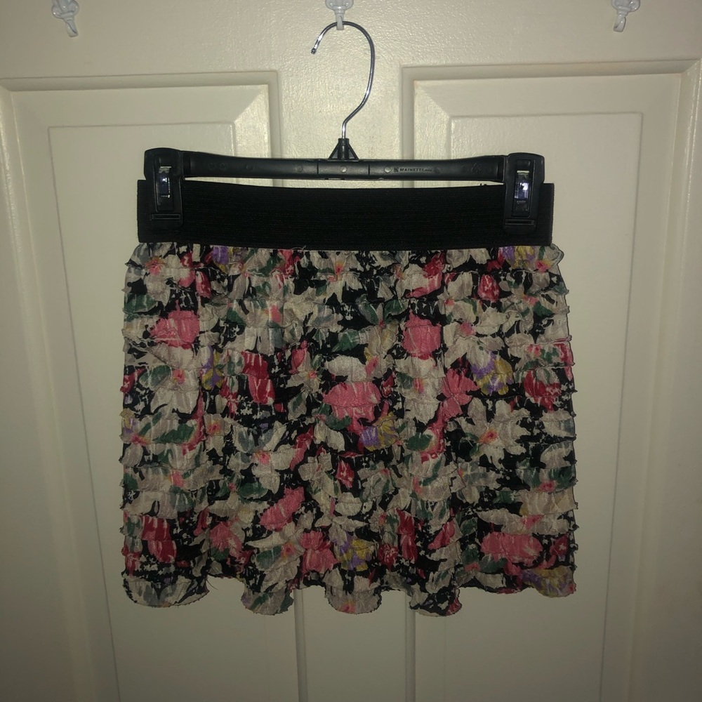 Floral Ruffled Skirt